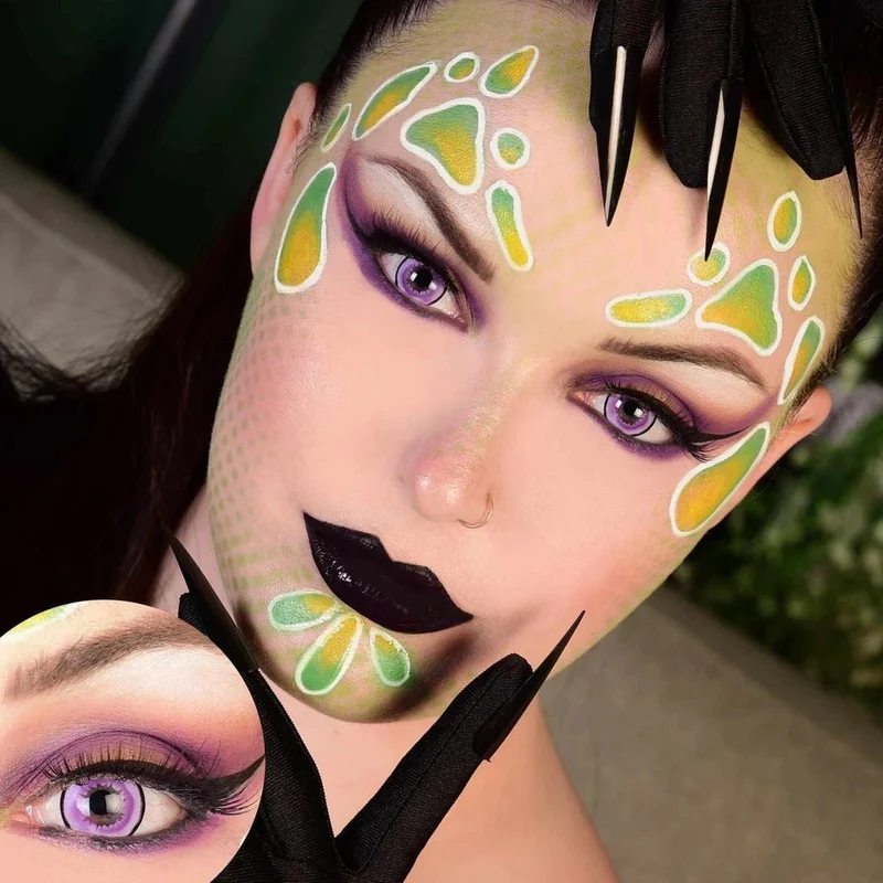 PRIMAL® Succubus - Purple Cosplay Coloured Contact Lenses, 3 Month Usage