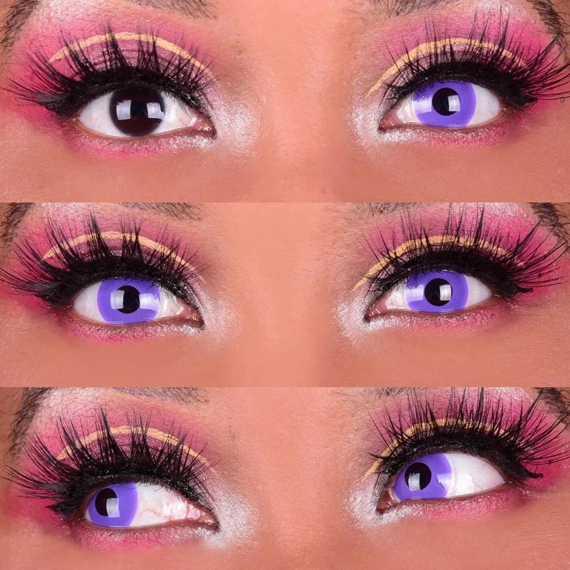 PRIMAL® Phantom - Purple Coloured Contact Lenses, 3 Month Usage