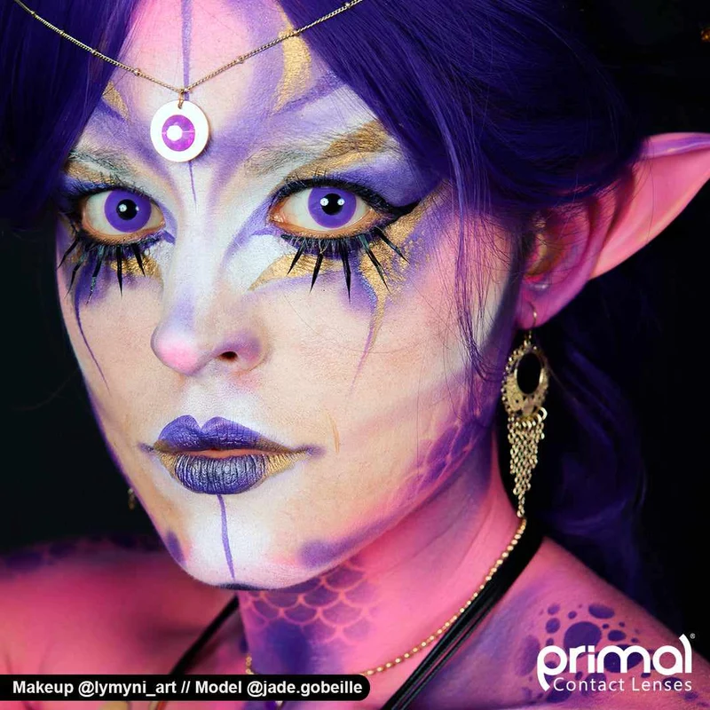 PRIMAL® Phantom - Purple Coloured Contact Lenses, 3 Month Usage