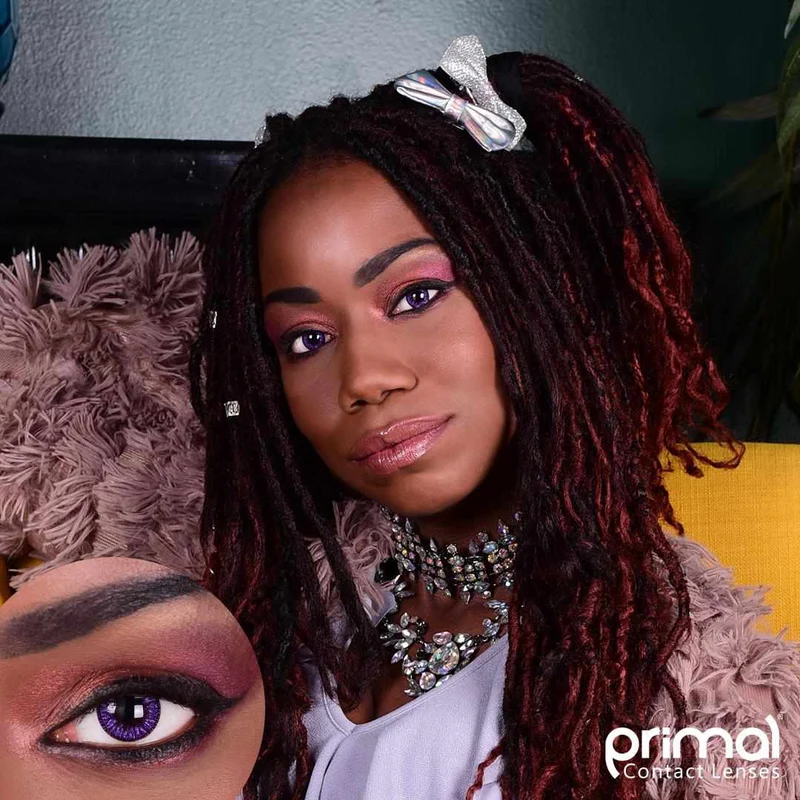 PRIMAL® Enchanted Lilac - Purple Coloured Contact Lenses, 3 Month Usage