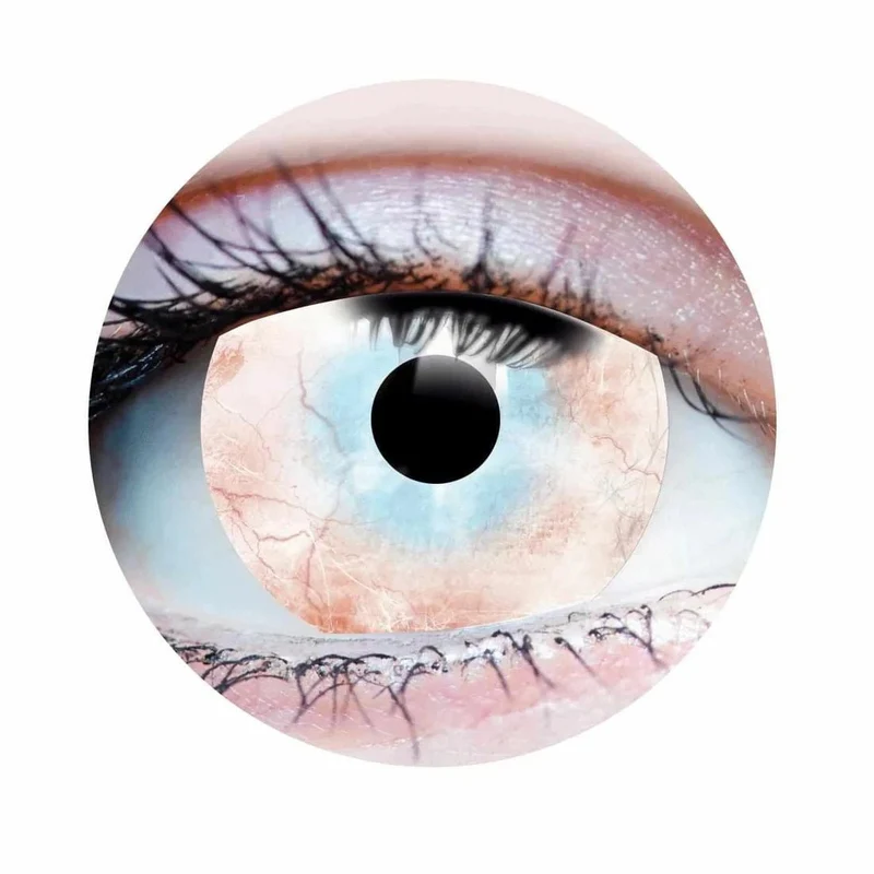 PRIMAL® Plague - White Mini-Sclera Coloured Contact Lenses, 3 Month Usage