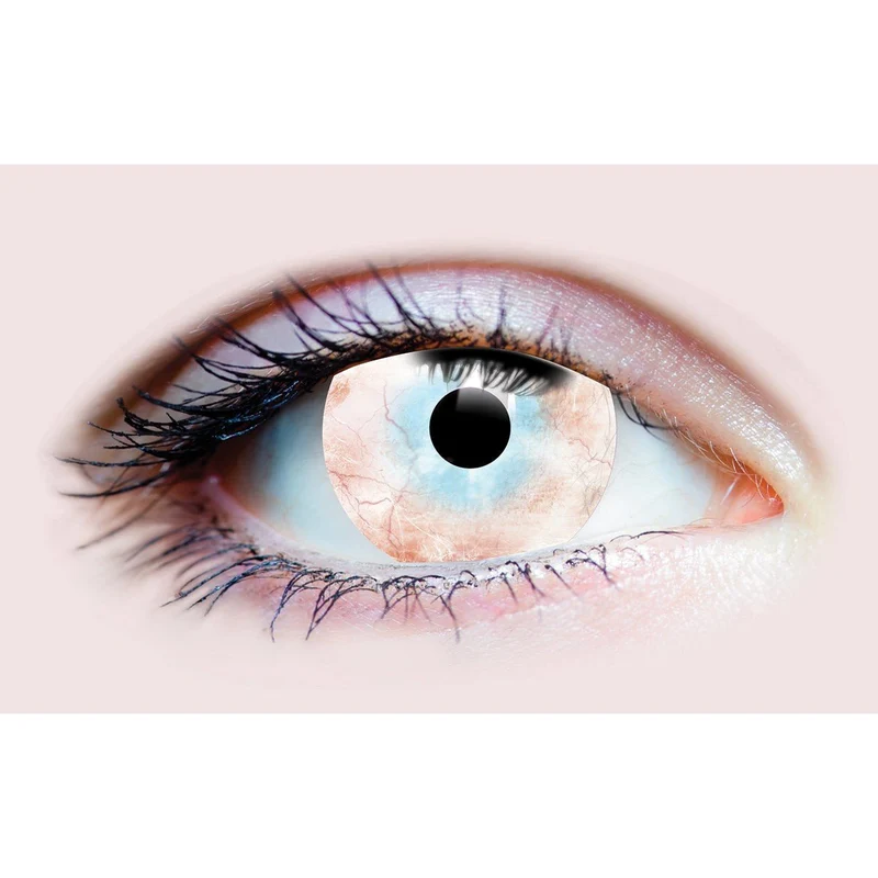 PRIMAL® Plague - White Mini-Sclera Coloured Contact Lenses, 3 Month Usage