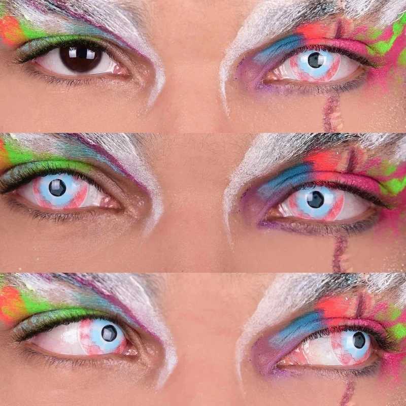 PRIMAL® Plague - White Mini-Sclera Coloured Contact Lenses, 3 Month Usage