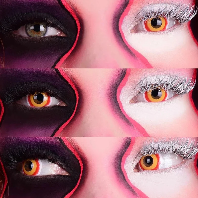 PRIMAL® Sith - Red & Yellow Coloured Contact Lenses, 3 Month Usage
