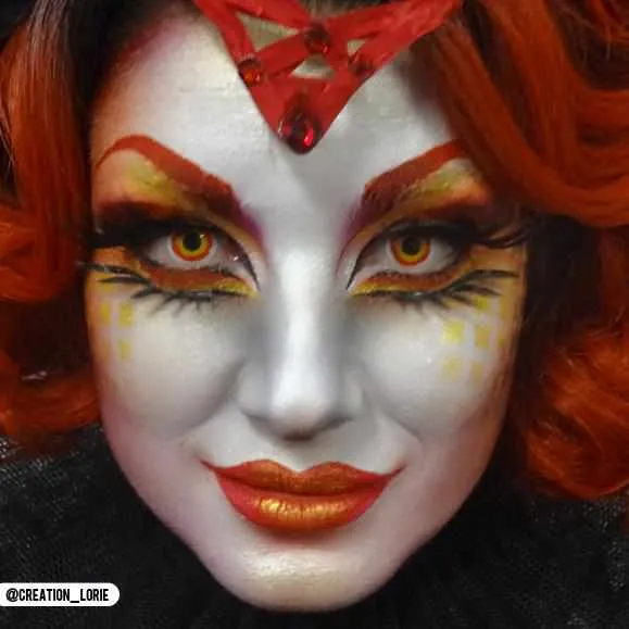 PRIMAL® Sith - Red & Yellow Coloured Contact Lenses, 3 Month Usage