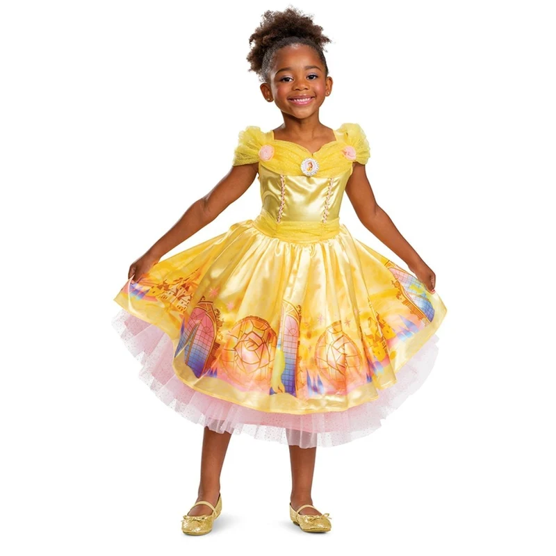 Disney Beauty and the Beast Belle Deluxe Costume for Toddlers, Yellow Dress