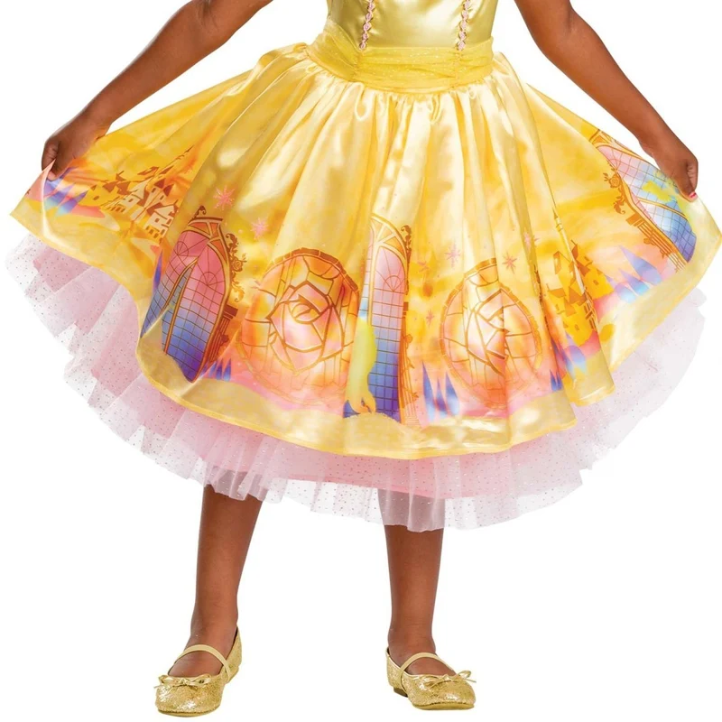 Disney Beauty and the Beast Belle Deluxe Costume for Toddlers, Yellow Dress
