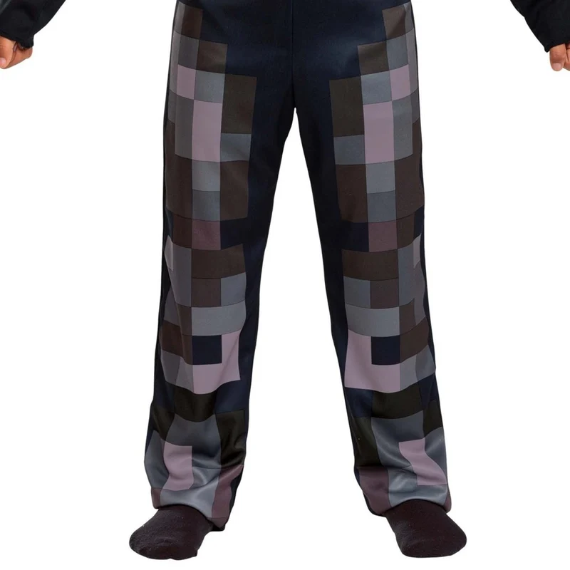 Minecraft Netherite Armor Classic Costume for Kids, Grey Jumpsuit