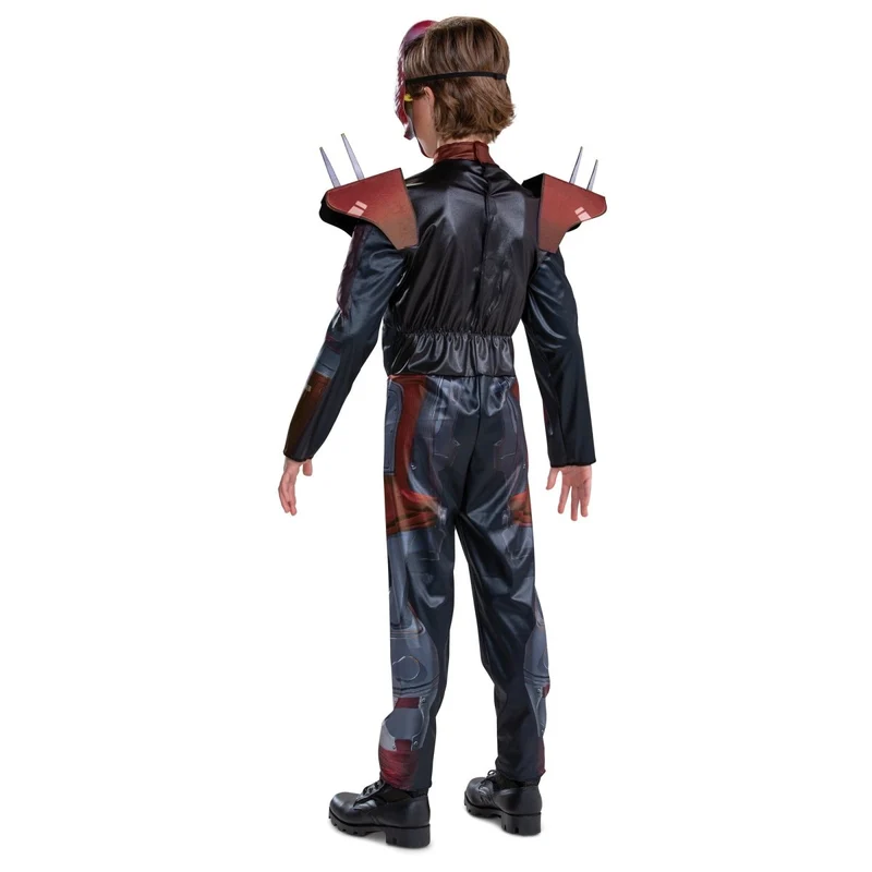 Apex Legends Revenant Classic Muscle Costume for Kids, Red and Grey Jumpsuit