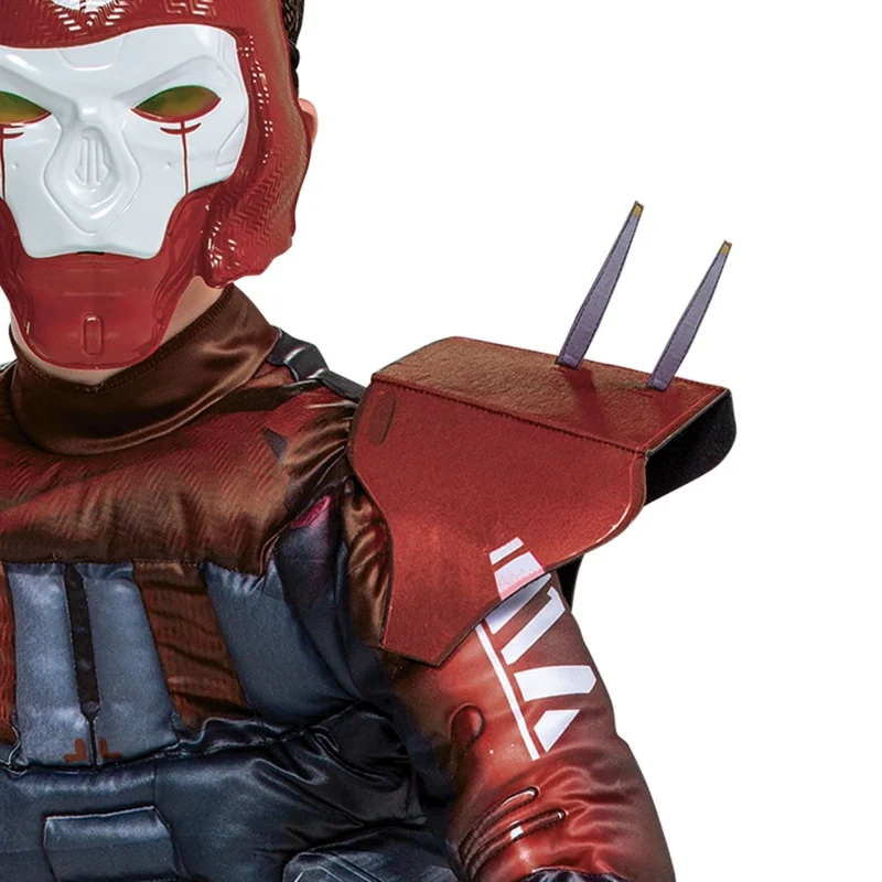 Apex Legends Revenant Classic Muscle Costume for Kids, Red and Grey Jumpsuit