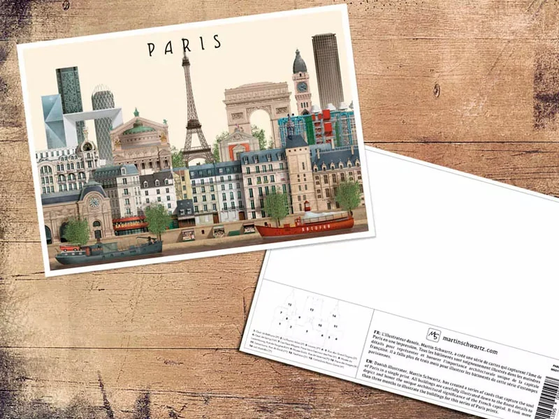 Carte postale A5 Paris II - Martin Schwartz