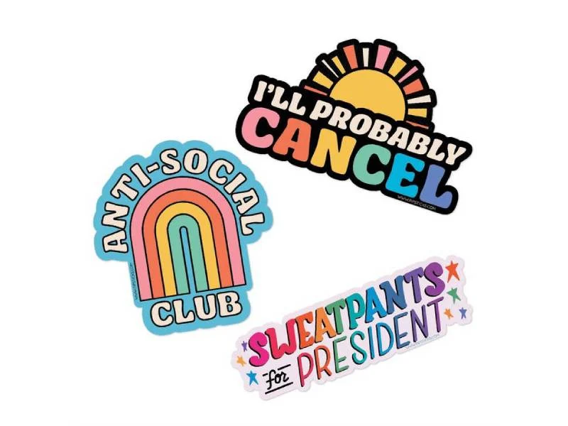 Lot de 3 stickers vinyle - Going solo