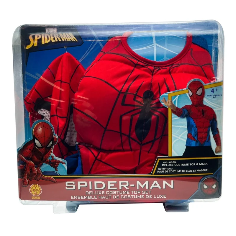Marvel Spider-Man Deluxe Costume Kit for Kids, Muscle Top