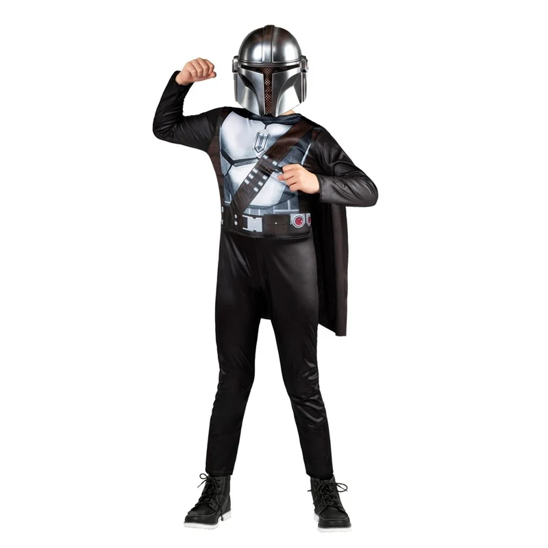 Disney The Mandalorian Beskar Armor Costume for Kids, Grey Padded Jumpsuit