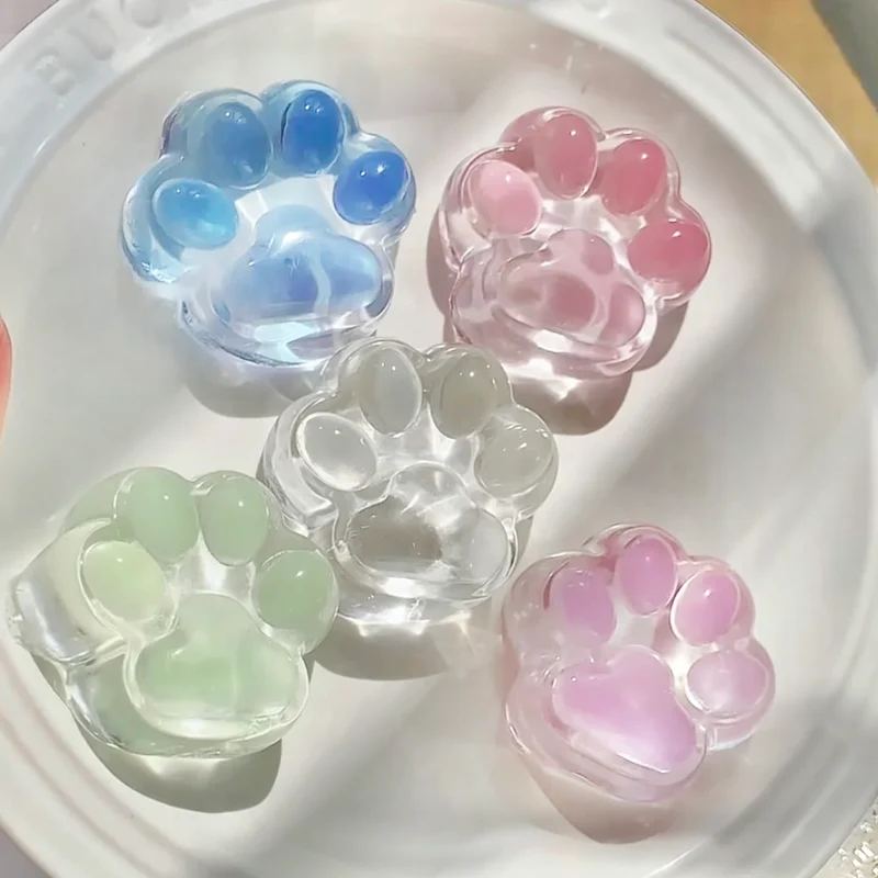 Transparent Kitty Paw Squishy Stress Relief Toy