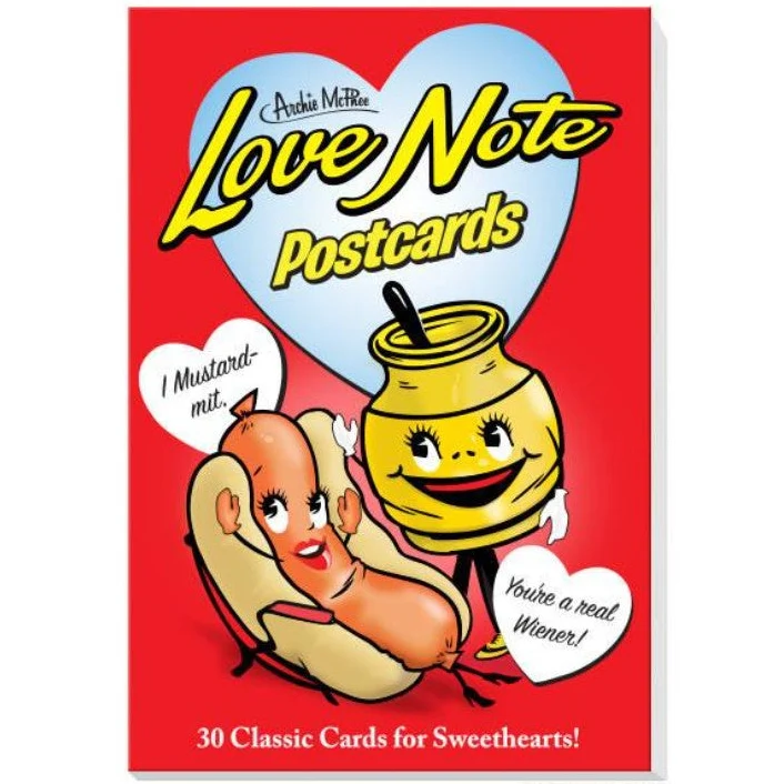 Awkward Postcard Book - Love Notes - 30 cards