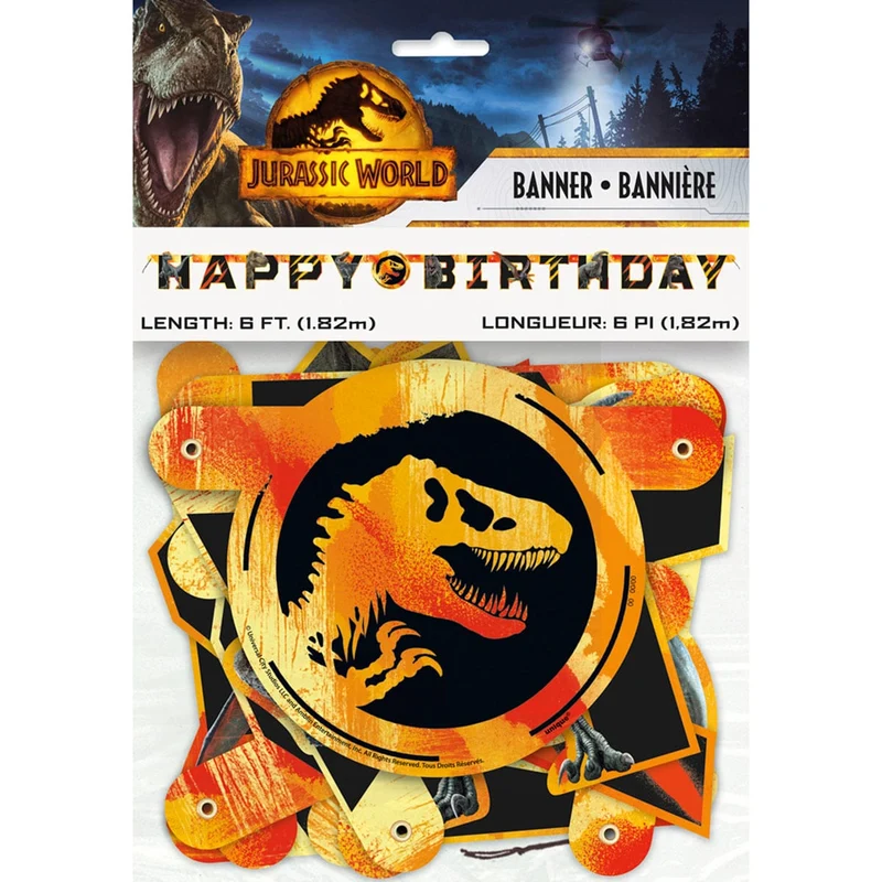 Jurassic World Happy Birthday Large Jointed Banner, 72 Inches