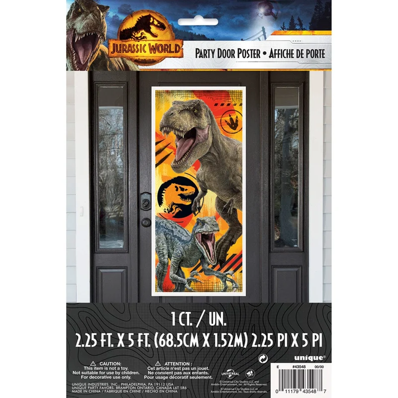 Jurassic World Door Plastic Poster Decoration, 27 x 60 Inches