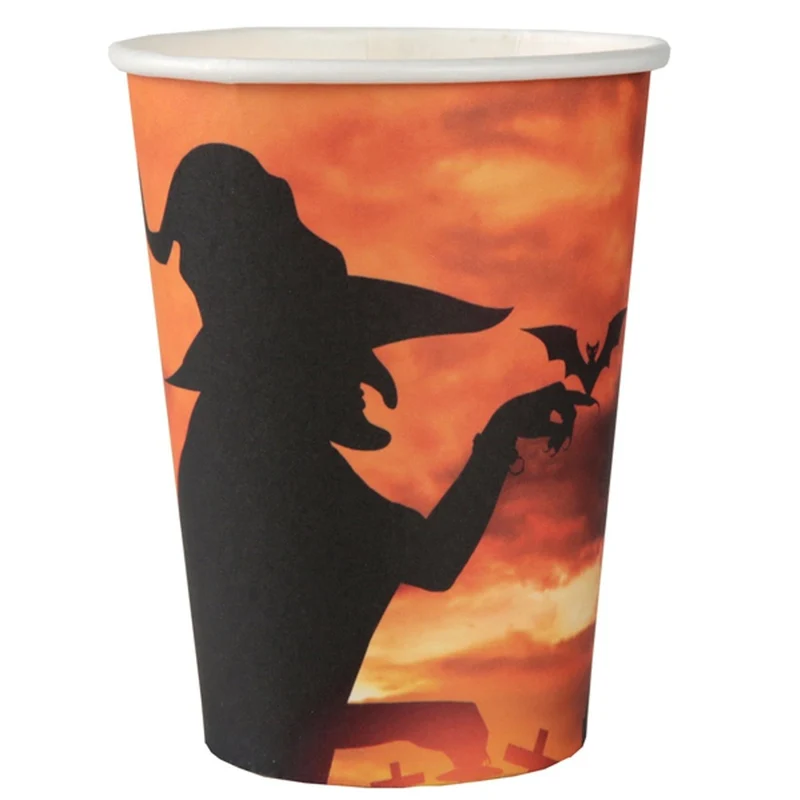 Halloween Pumpkin Paper Cups, 10 Count