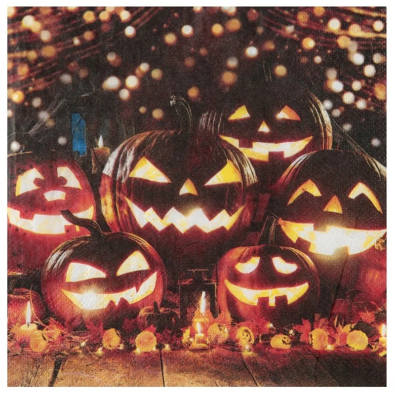 Halloween Pumpkin Large Lunch Napkins, 20 Count