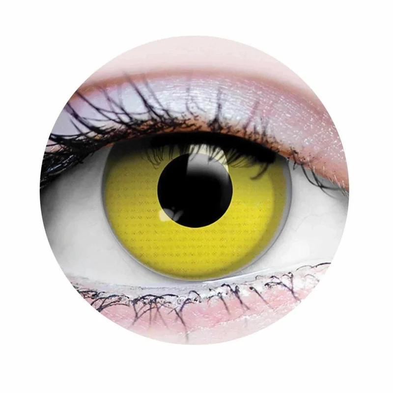 PRIMAL® Raven - Yellow Coloured Contact Lenses, 3 Month Usage