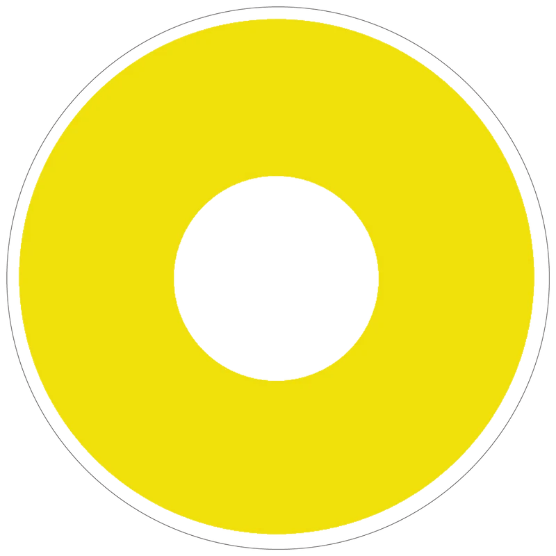 PRIMAL® Raven - Yellow Coloured Contact Lenses, 3 Month Usage