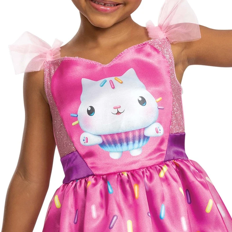 Gabby's Dollhouse Cakey Cat Classic Costume for Toddlers, Blue and Pink Dress