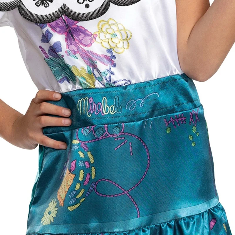 Disney Mirabel Classic Costume for Kids, Encanto, Blue Floral Dress