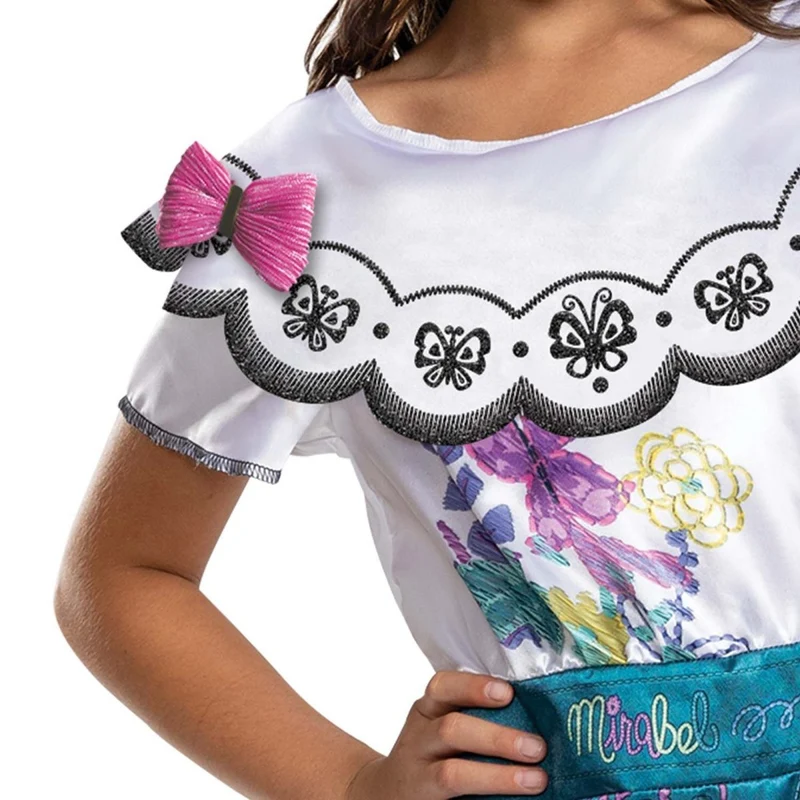 Disney Mirabel Classic Costume for Kids, Encanto, Blue Floral Dress