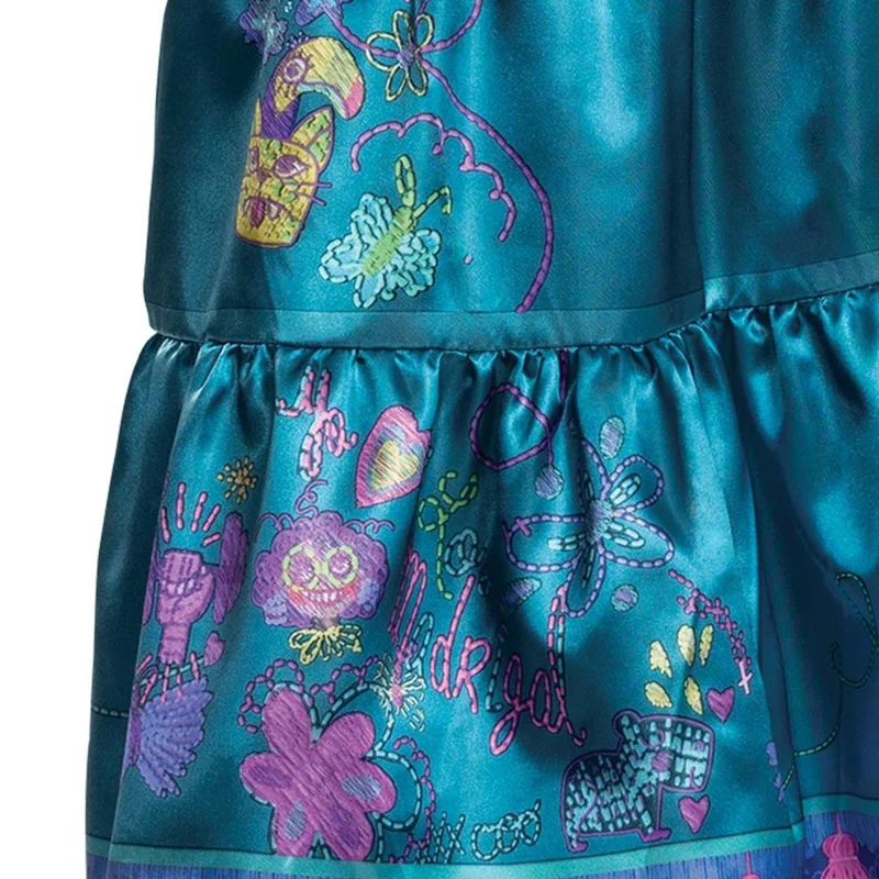 Disney Mirabel Classic Costume for Kids, Encanto, Blue Floral Dress