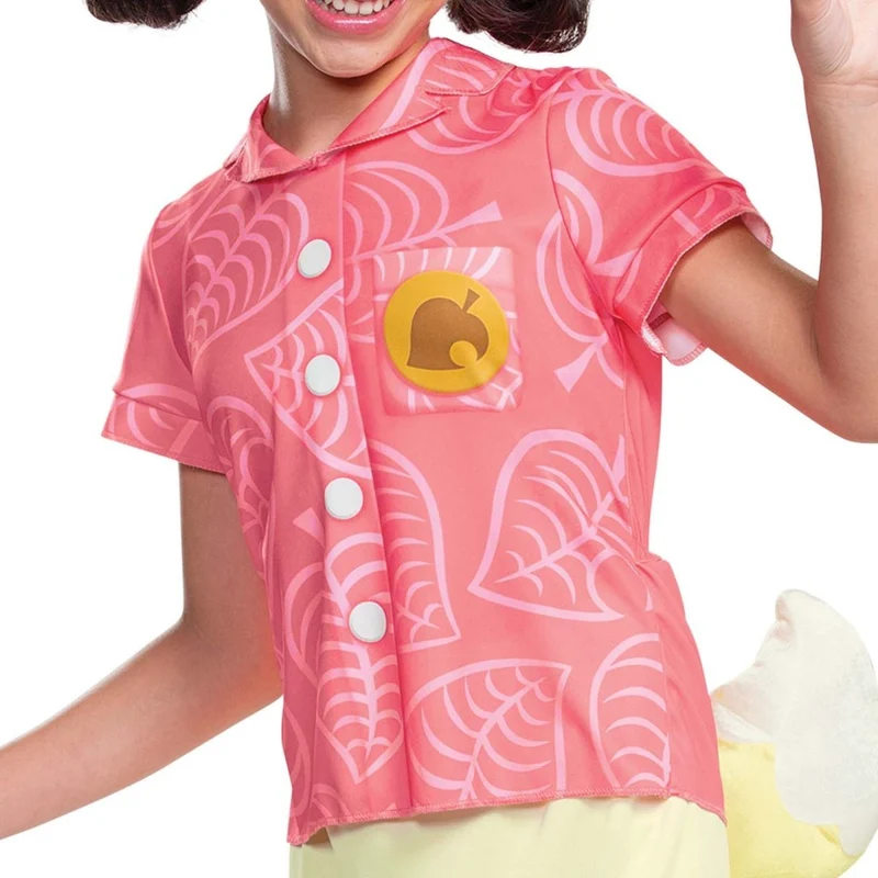 Nintendo Animal Crossing Isabelle Classic Costume for Kids, Pink and Beige Dress