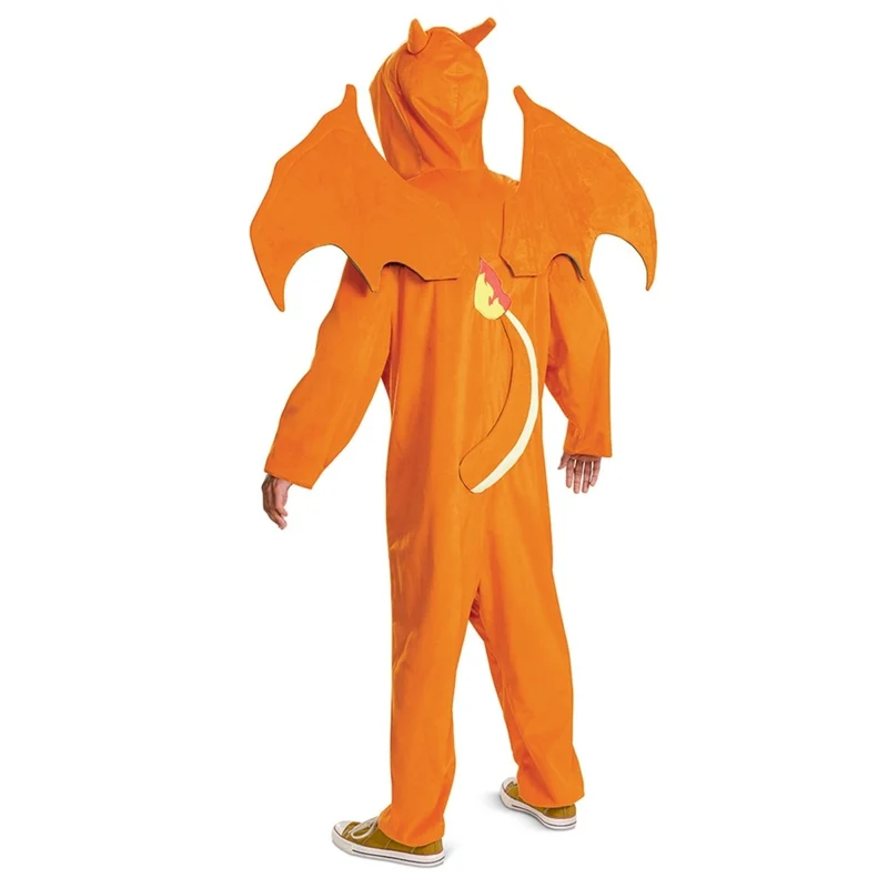 Pokemon Charizard Deluxe Costume for Adults, Orange and Yellow Jumpsuit