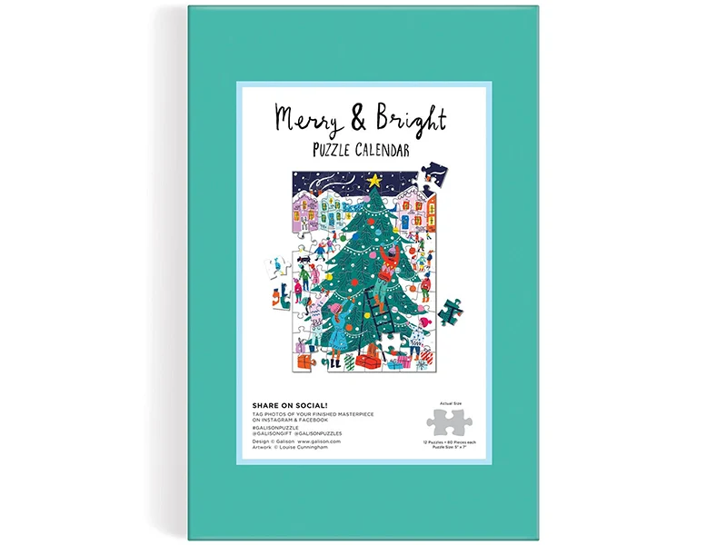 Calendrier de l'avent puzzle - 12 puzzles de Noël