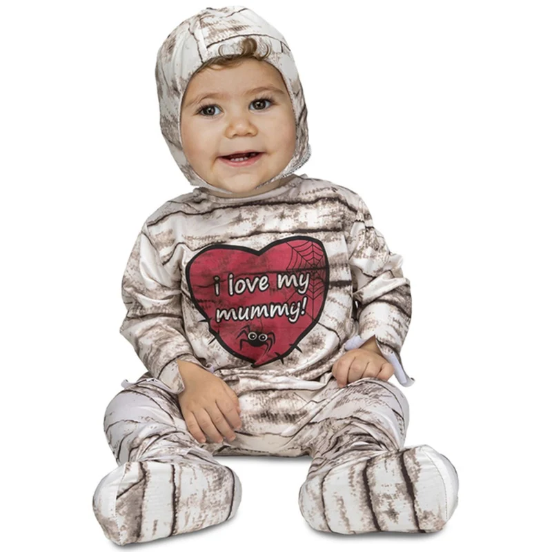 Mummy Costume for Babies, I Love Mummy Jumpsuit