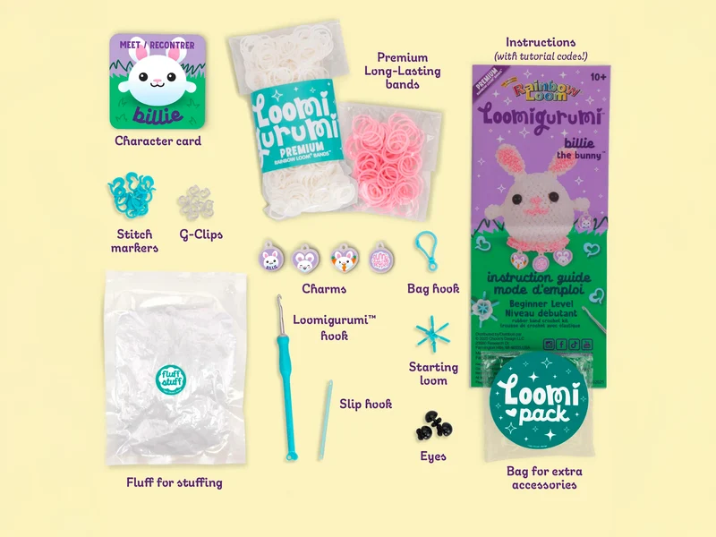 Kit Crochet Loomigurumi Grenouille - Rainbow Loom
