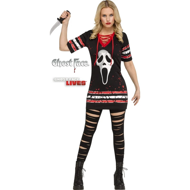 Scream Ghost Face Dress Costume for Adults