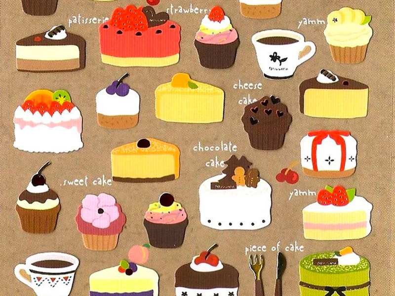 Stickers World Funny Diary decor - Patisserie