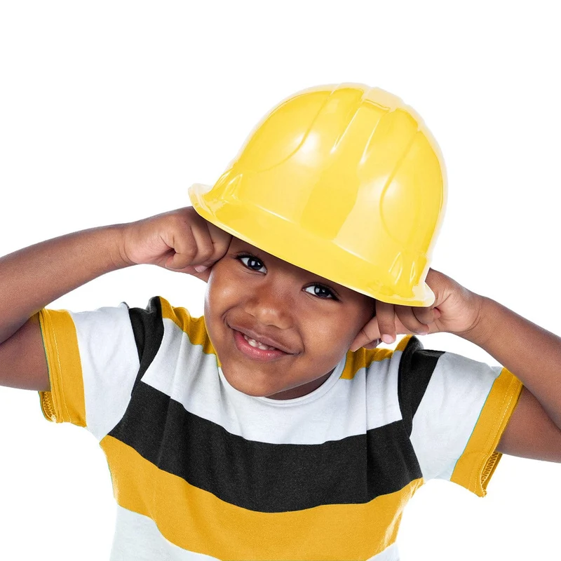 Yellow Plastic Construction Hat for Kids
