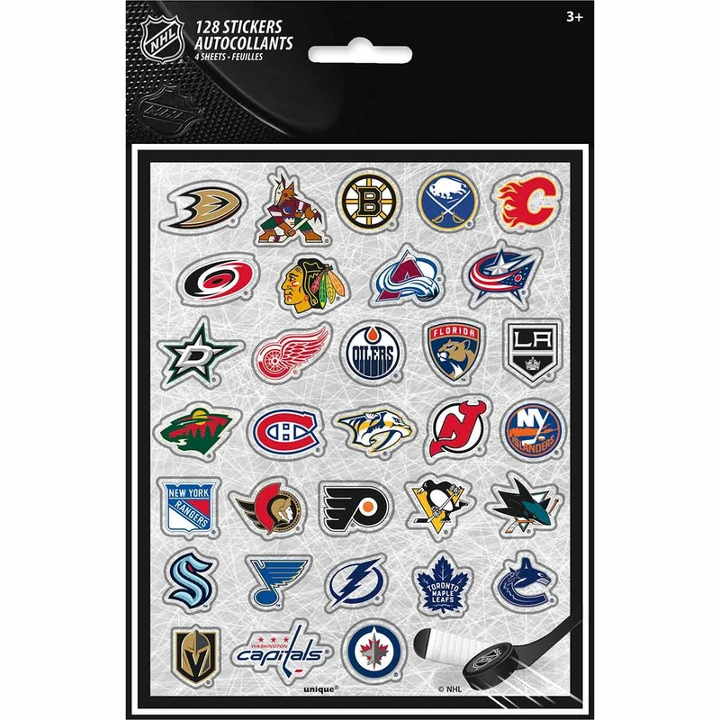 Hockey NHL Stickers, 128 Count
