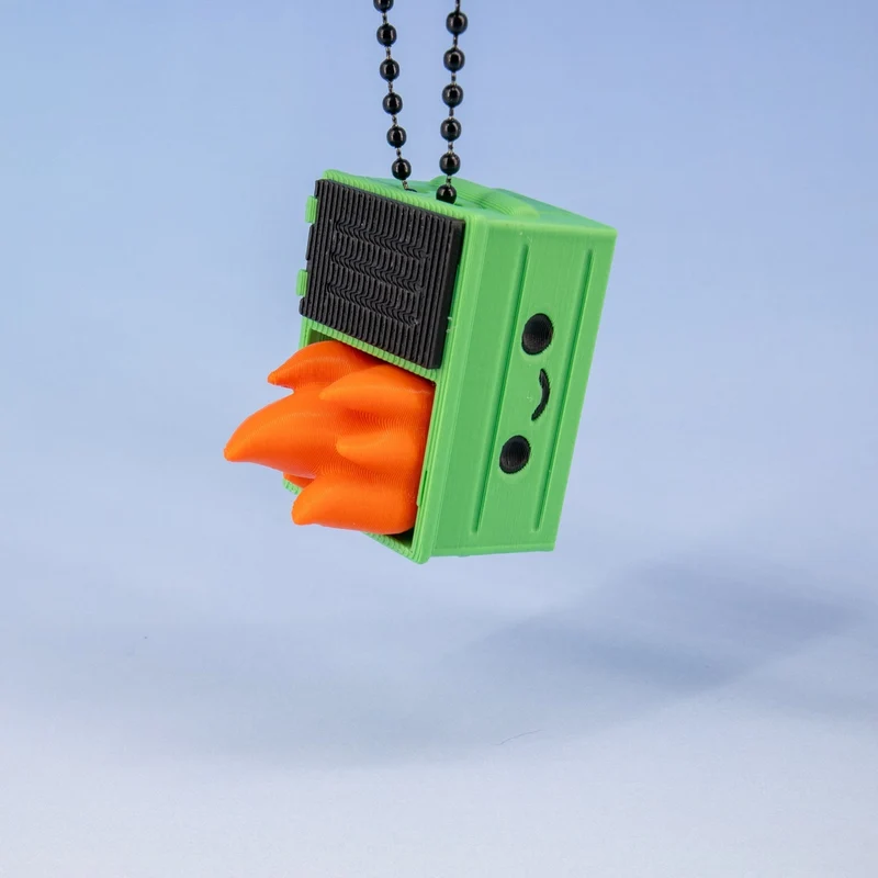 Dumpster Fire Clicker Keychain