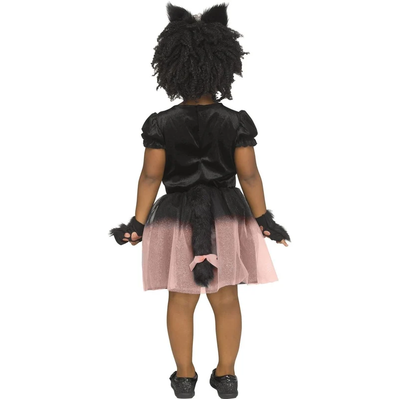 Pretty Kitty Costume for Toddlers, Light Pink and Black Dress