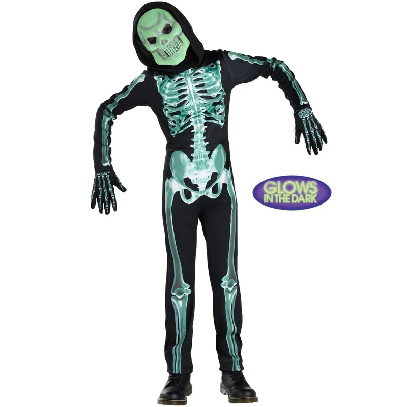 Glow-in-the-Dark Skeleton Costume for Kids