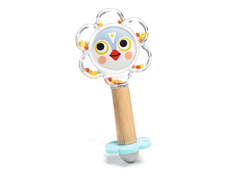 Hochet Fleur bébé Miroir - 3 mois - Djeco