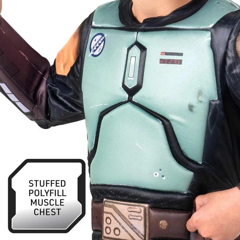 Disney Star Wars Boba Fett Costume for Kids, Padded Jumpsuit