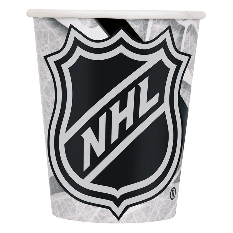 Hockey NHL Paper Cups, 9 oz, 8 Count