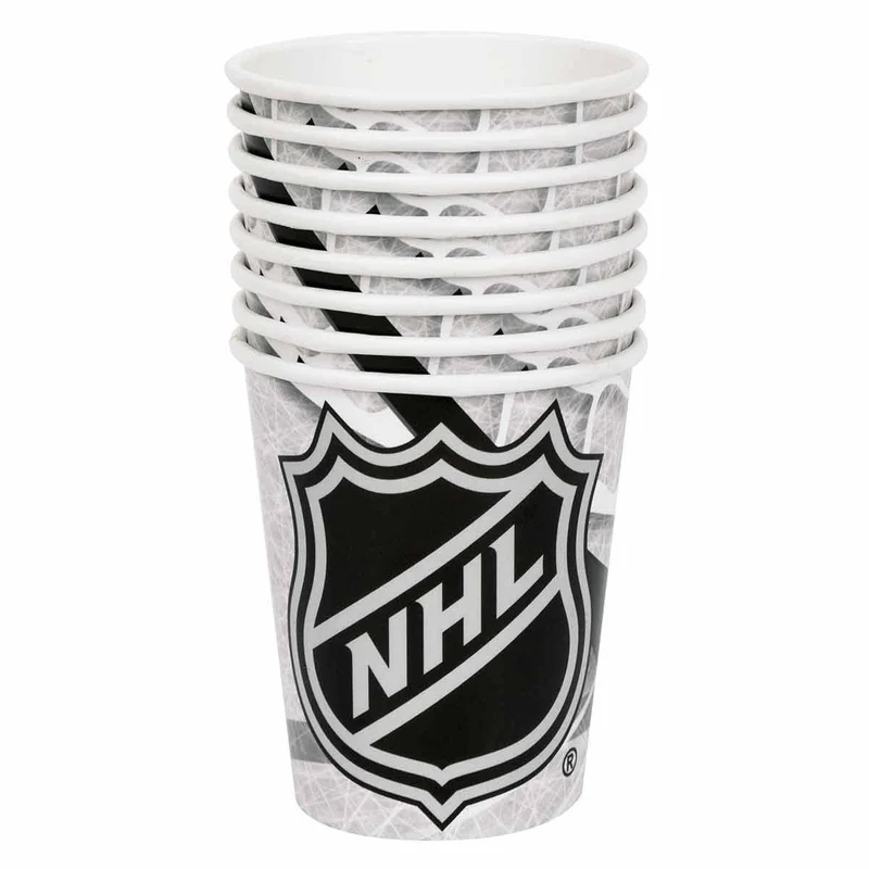 Hockey NHL Paper Cups, 9 oz, 8 Count