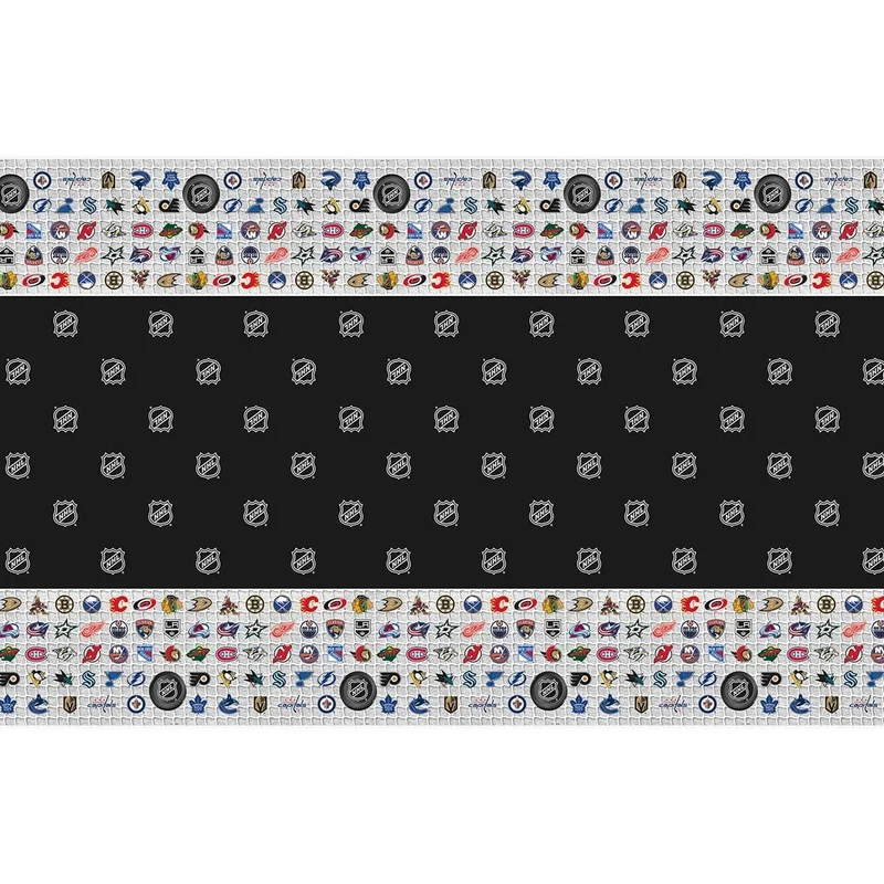 Hockey NHL Plastic Table Cover, 54 in x 84 in