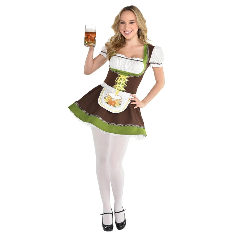 Oktoberfest Costume for Adults, Brown and Green Dress