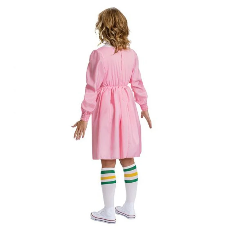 Stranger Things Eleven Deluxe Costume for Adults, Pink Dress with White Socks