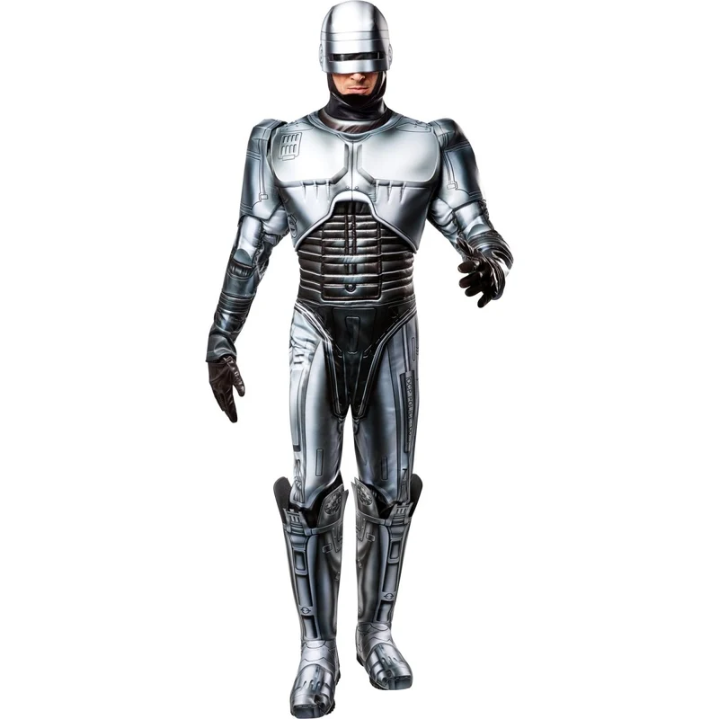 Robocop Deluxe Costume for Adults, Grey Jumpsuit